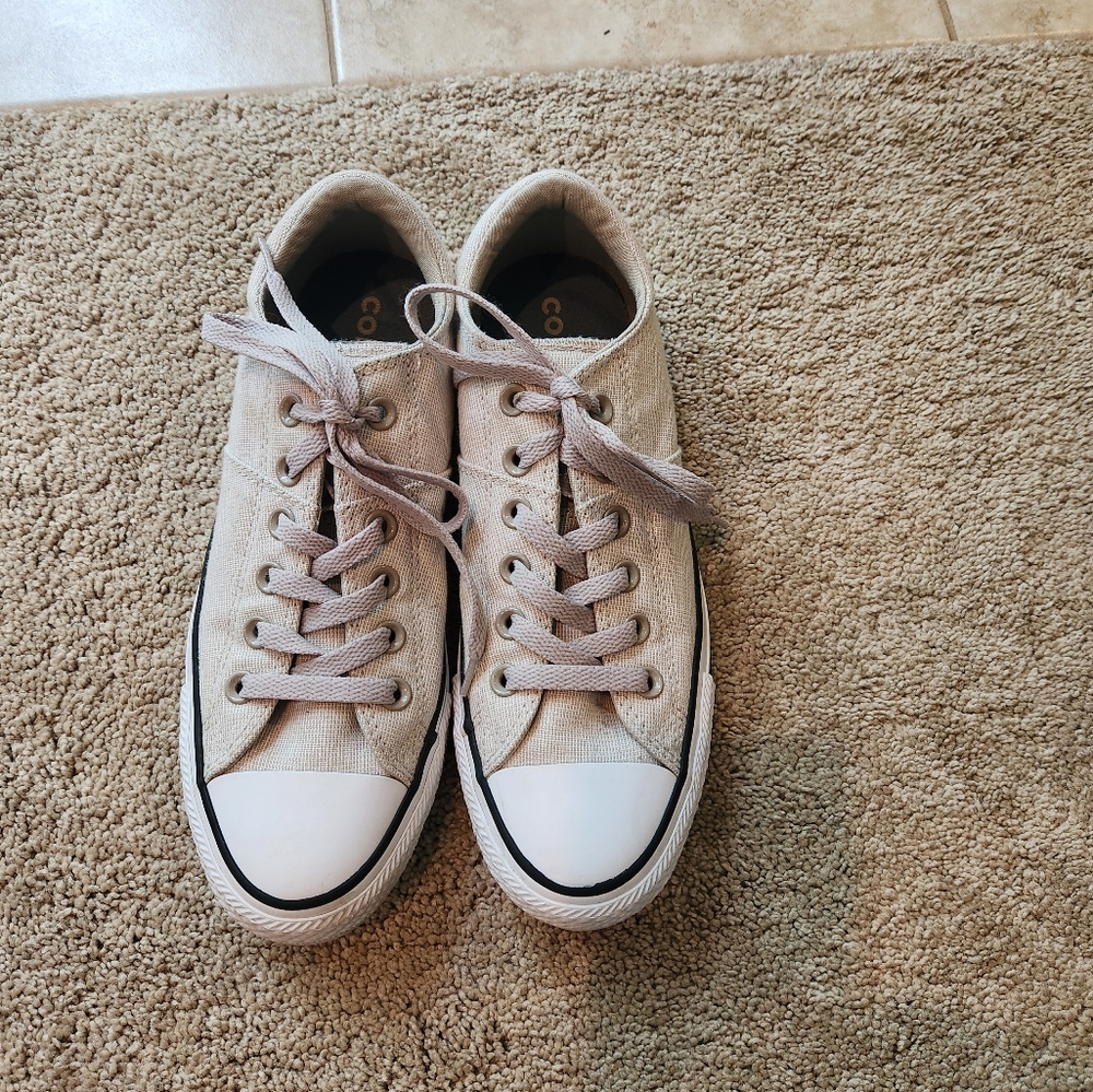 Converse Light Tan Canvas Sneakers